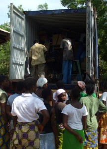 Arrivée du conteneur à Porto Novo au BENIN - Juillet 2012